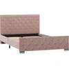 Image de vidaXL Cadre de lit en velours rose 120x200 cm