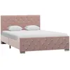 Image de Cadre De Lit Sans Matelas Rose Velours 120x200 Cm Vidaxl