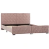Image de vidaXL Sommier rose velours 160x200 cm