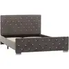 Image de Cadre De Lit Sans Matelas Gris Tissu 120x200 Cm Vidaxl