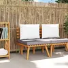 Image de vidaXL Chaise de jardin avec coussin en bois massif d'acacia
