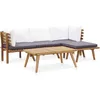 Image de Vidaxl - Salon De Jardin 5 Pcs Bois D'Acacia Massif