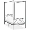 Image de Cadre De Lit À Baldaquin Sans Matelas Gris Métal 120x200 Cm Vidaxl