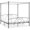 Image de Vidaxl Cadre De Lit À Baldaquin Sans Matelas Gris Métal 200x200 Cm