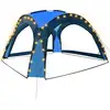 Image de vidaXL Tente de réception avec LED et 4 parois latérales 3,6x3,6x2,3 m Bleu