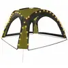 Image de Vidaxl - Tente De Réception Avec Led Et 4 Parois 3,6x3,6x2,3 M Vert