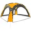 Image de vidaXL Tente de réception avec LED et 4 parois latérales 3,6x3,6x2,3 m Jaune