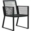 Image de vidaXL Chaises de jardin 2 pcs. noir PVC rotin