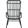 Image de vidaXL Chaise de jardin Poly rotin noir