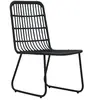 Image de vidaXL Chaises de jardin 2 pcs. Poly rotin noir
