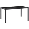Image de vidaXL Ensemble de jardin 7 pièces Poly rotin noir