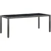 Image de Vidaxl - Mobilier À Dîner D'Extérieur 9 Pcs Résine Tressée Gris