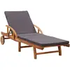 Image de Vidaxl - Chaise Longue Avec Coussin Bois D'Acacia Solide