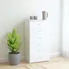Image de vidaXL Sideboard avec 6 tiroirs blanc 50x34x96 cm Bois composite