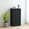 Image de vidaXL Sideboard avec 6 tiroirs noir 50x34x96 cm Bois composite
