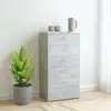 Image de vidaXL Sideboard avec 6 tiroirs gris béton 50x34x96 cm Bois composite