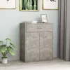 Image de Vidaxl - Buffet Gris Béton 60x30x75 Cm Bois D'Ingénierie