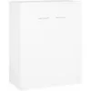 Image de Buffet Blanc 60x30x75 Cm Bois D'Ingénierie Vidaxl