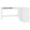 Image de vidaXL Bureau d'angle en L blanc 120x140x75 cm Bois composite