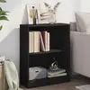 Image de Bibliothèque Noir 60x24x74,5 Cm Bois D'Ingénierie