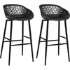 Image de Vidaxl - Chaises De Bar Lot De 2 Noir