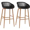 Image de Vidaxl - Chaises De Bar Lot De 2 Noir