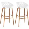 Image de Vidaxl - Chaises De Bar Lot De 2 Blanc