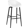 Image de vidaXL Tabouret de bar 4 pcs. Blanc
