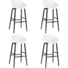 Image de Vidaxl - Chaises De Bar Lot De 4 Blanc