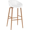 Image de vidaXL Tabouret de bar 4 pcs. Blanc