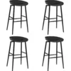 Image de Vidaxl - Chaises De Bar Lot De 4 Noir