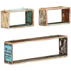 Image de Vidaxl - Ensemble D'Étagère Cube 3 Pcs Bois Solide De Récupération