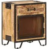 Image de Table De Chevet 43x30x51 Cm Bois De Manguier Massif Brut