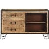 Image de vidaXL Buffet 100×31×60 cm Bois massif de manguier rugueux