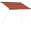 Image de vidaXL Store rétractable 100×150 cm Orange et brun