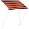 Image de vidaXL Store rétractable 150×150 cm Orange et brun