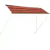 Image de Vidaxl Auvent Rétractable 400x150 Cm Orange Et Marron