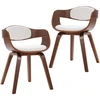 Image de vidaXL Chaises de salle à manger 2 pcs. Bois courbé et similicuir