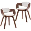 Image de Vidaxl - Chaises À Manger Lot De 2 Bois Courbé Et Similicuir