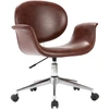 Image de vidaXL Chaise de salle à manger Pivotante Marron Similicuir
