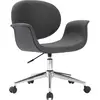 Image de vidaXL Chaise de salle à manger pivotante Gris Tissu