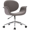 Image de vidaXL Chaise de salle à manger pivotante Gris Tissu