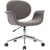 Image de Chaise Pivotante À Manger Gris Tissu Vidaxl