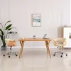 Image de Vidaxl - Chaise Pivotante À Manger Crème Bois Courbé Et Similicuir