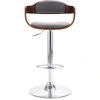 Image de vidaXL Tabouret de bar contreplaqué et tissu gris