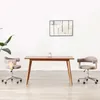 Image de Chaise Pivotante À Manger Taupe Bois Courbé Et Tissu Vidaxl