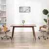 Image de Chaise Pivotante À Manger Taupe Bois Courbé Et Tissu Vidaxl