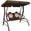 Image de Balancelle Pour Enfants Marron 115x75x110 Cm Tissu Vidaxl