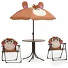 Image de Garden Bistro Set Pour Les Enfants Avec Parapluie Et Divers Thèmes Et Couleurs Sièges Couleur : Singe Brun