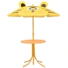 Image de vidaXL Ensemble de jardin bistrot 3 pièces pour enfants avec parasol jaune